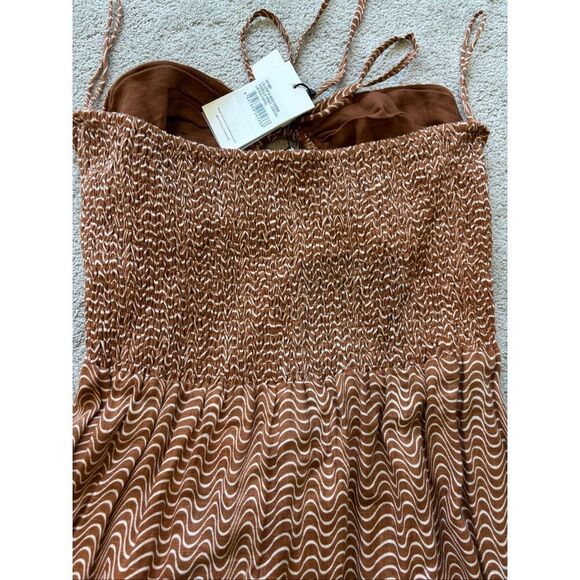 NWT Anthropologie Faithfull the Brand Cutout Linen Maxi Dress Size 12 $339 A25 - Picture 10 of 11